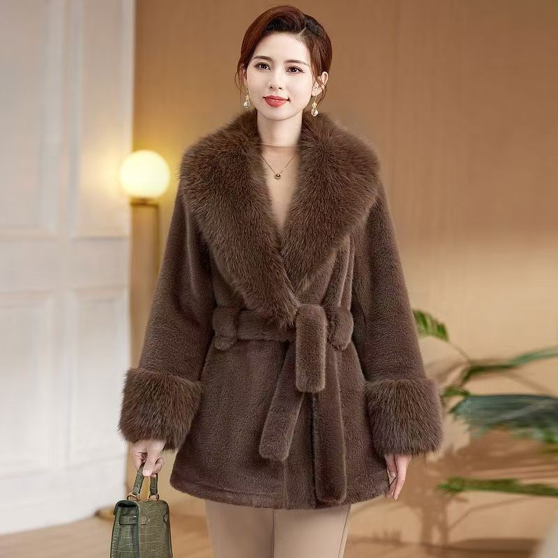 Womens Faux Fur Collar Jacket