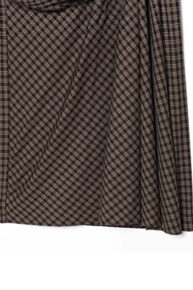 The Laurene Pleated Plaid Skirt Detail – La Rose Couture Trousers & Skirts