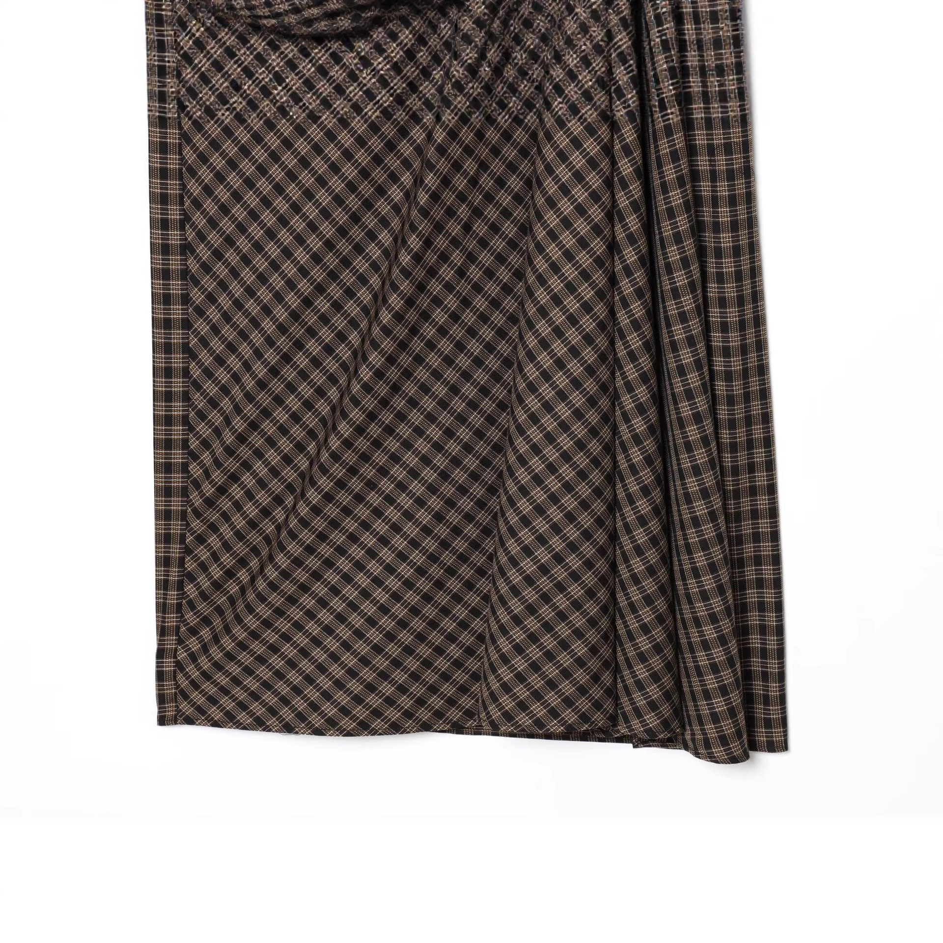 Pleated Plaid Skirt - Image 2