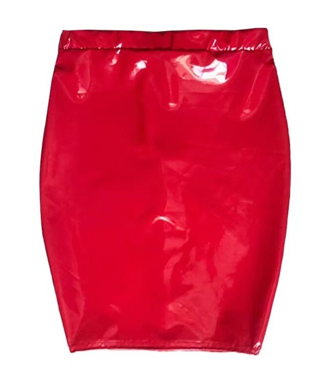 The Iris Pure Color Sexy Slim Pu Leather High Waist Zipper Hip Skirt Detail – La Rose Couture Trousers & Skirts