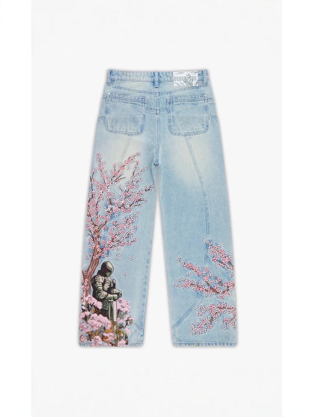 Embroidered Cotton Wide-Leg Trousers - Image 4