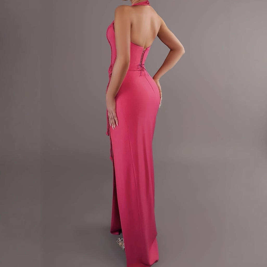 Party Hollow Out Backless Long Bandage Dress - Image 3