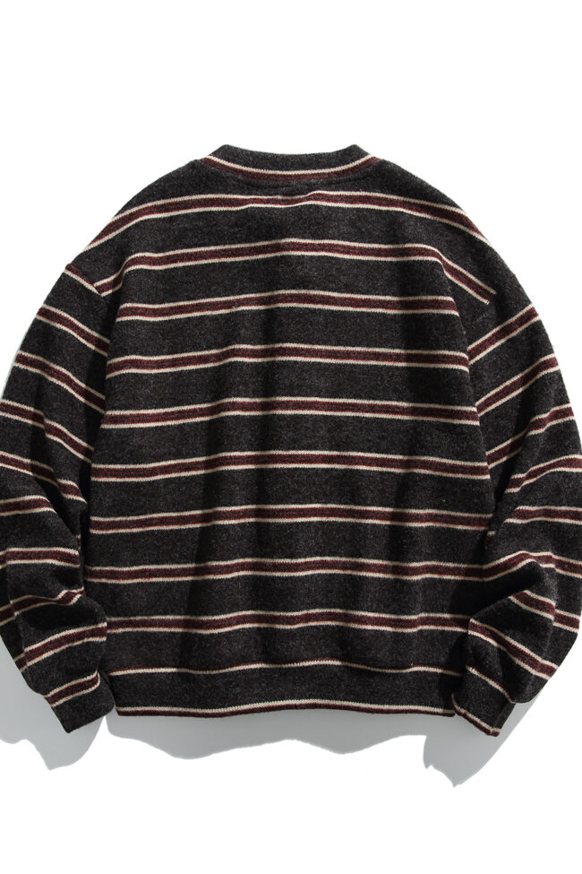 The Oceane Vintage Striped Knit Cardigan Detail – La Rose Couture Coats & Jackets
