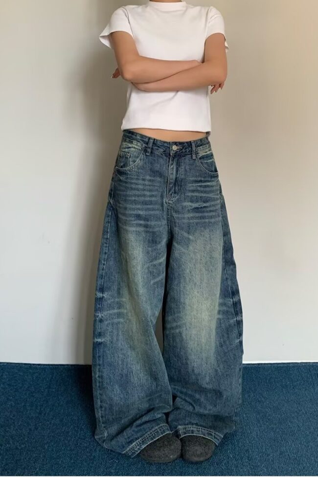 Retro Wide Leg Banana Pants Detail – La Rose Couture Trousers & Skirts