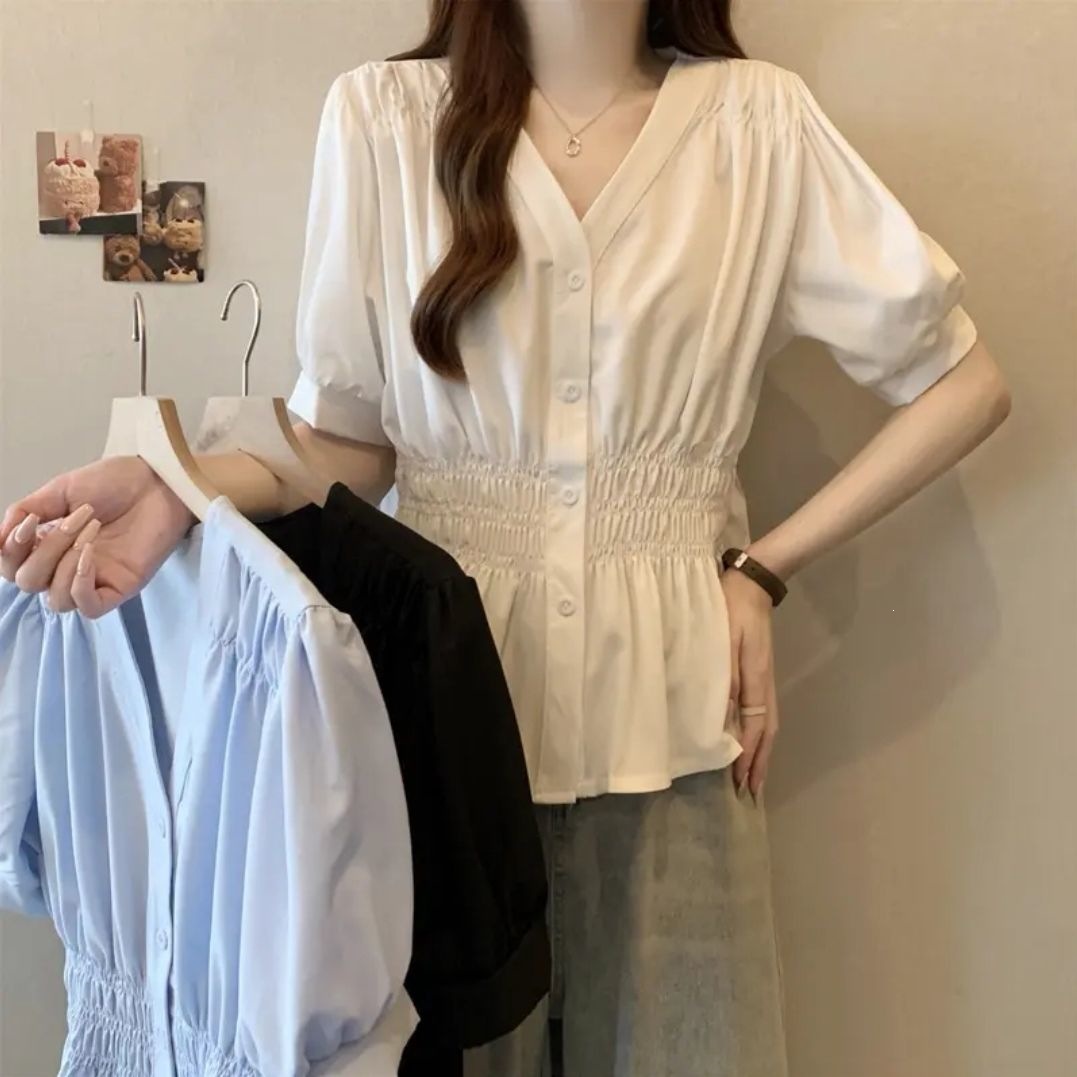 Solid-color short-sleeve shirt - Image 5