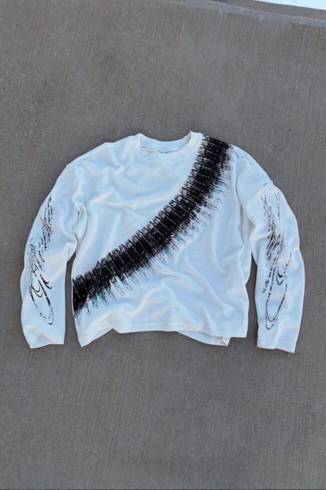 The Garance Y2k Bullet Letter Print Long Sleeve T Shirt – La Rose Couture Tops & Blouses