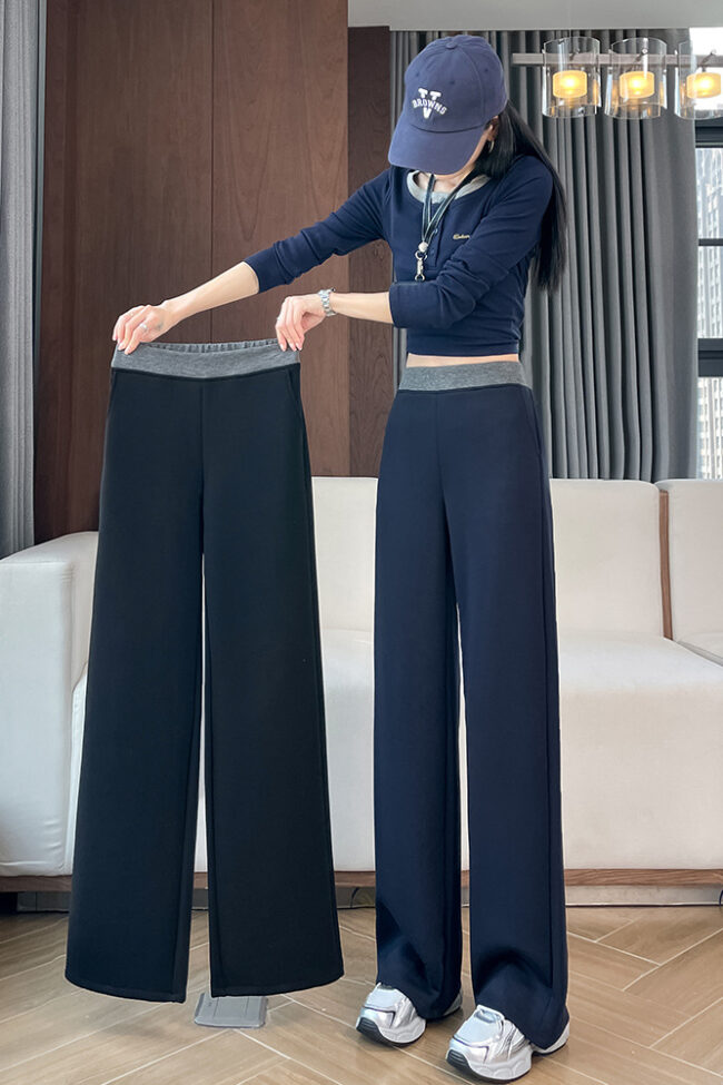The Roxane High Waisted Fleece Lined Wide Leg Pants – La Rose Couture Trousers & Skirts