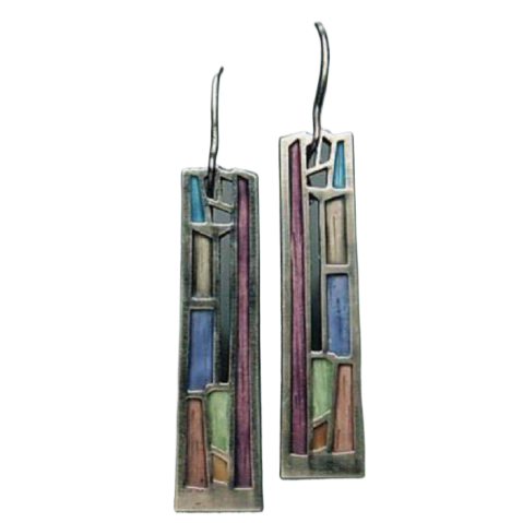 Silver Drop Shape Alloy Fashion Earrings - Image 2