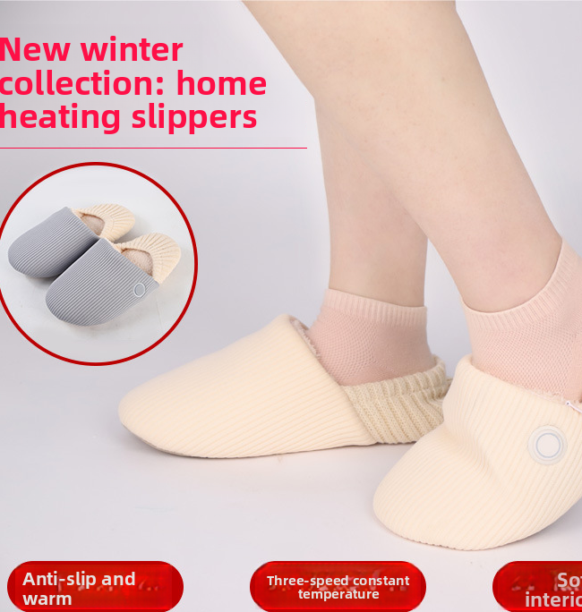 The Morgane Electric Heated Knitted Slippers with Three Speed Warming – La Rose Couture Shoes & Footwear