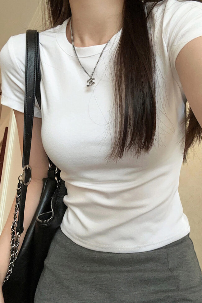 The Victoire Short Sleeve Blouse with a V Neck Design Detail – La Rose Couture Tops & Blouses