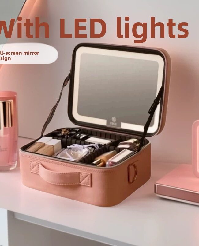 The Morgane Led Illuminated Cosmetic Makeup Case – La Rose Couture Handbags & Clutches