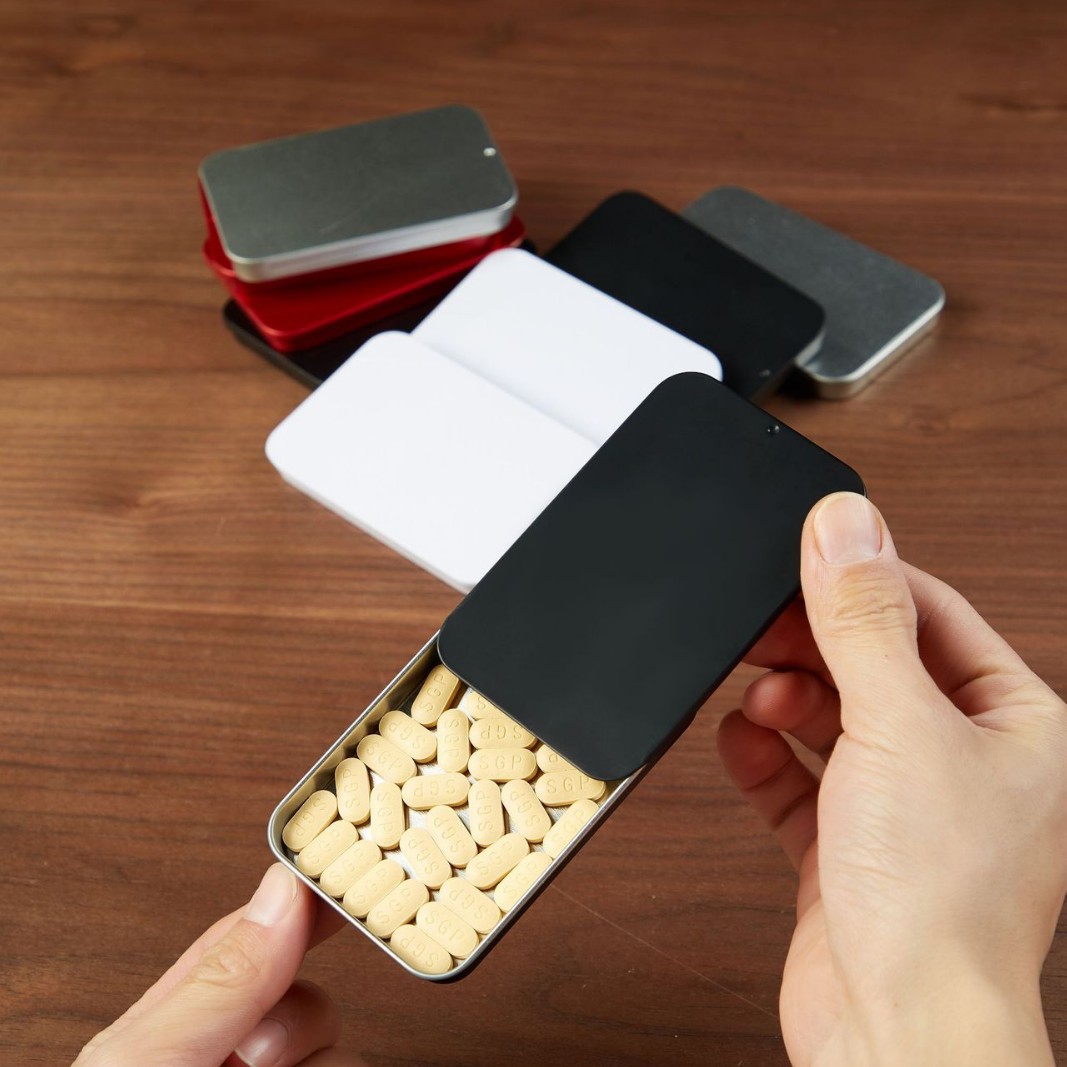 Slide-Top Tin Storage Box for Mini Items - Image 3
