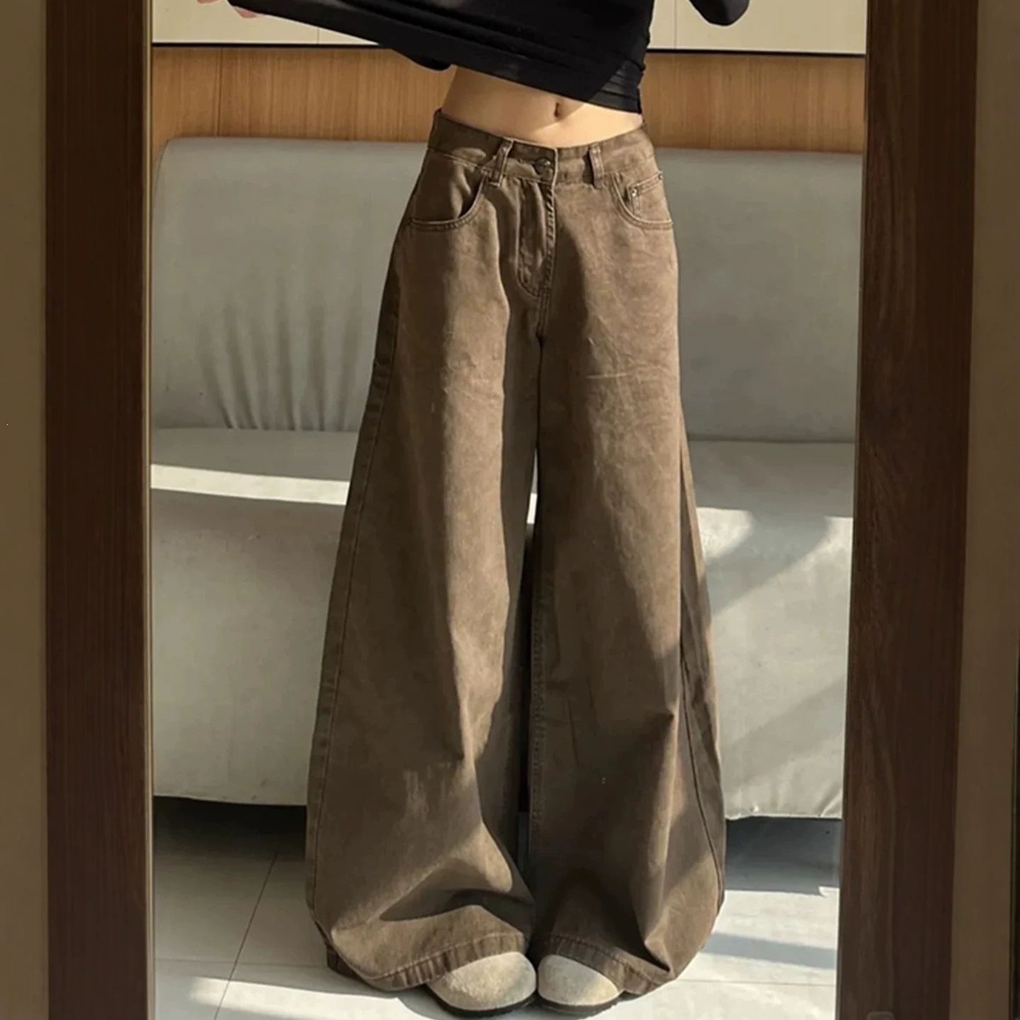 Womens Wide Leg Casual Pants - Image 3