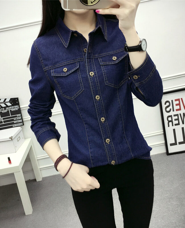 The Astrid Denim Shirt – La Rose Couture Tops & Blouses