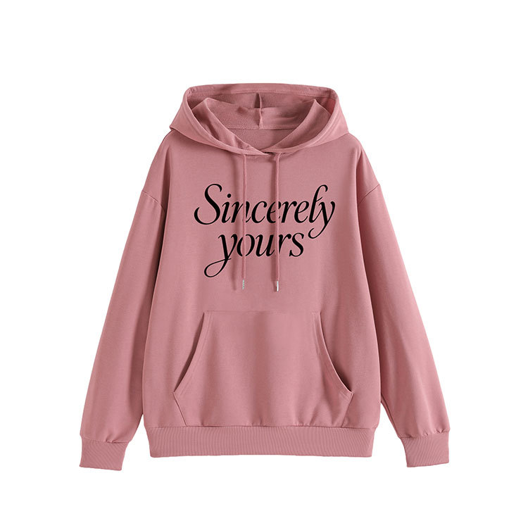 Womens Pure Cotton Loose Fit Printed Hooded Sweatshirt - Image 2