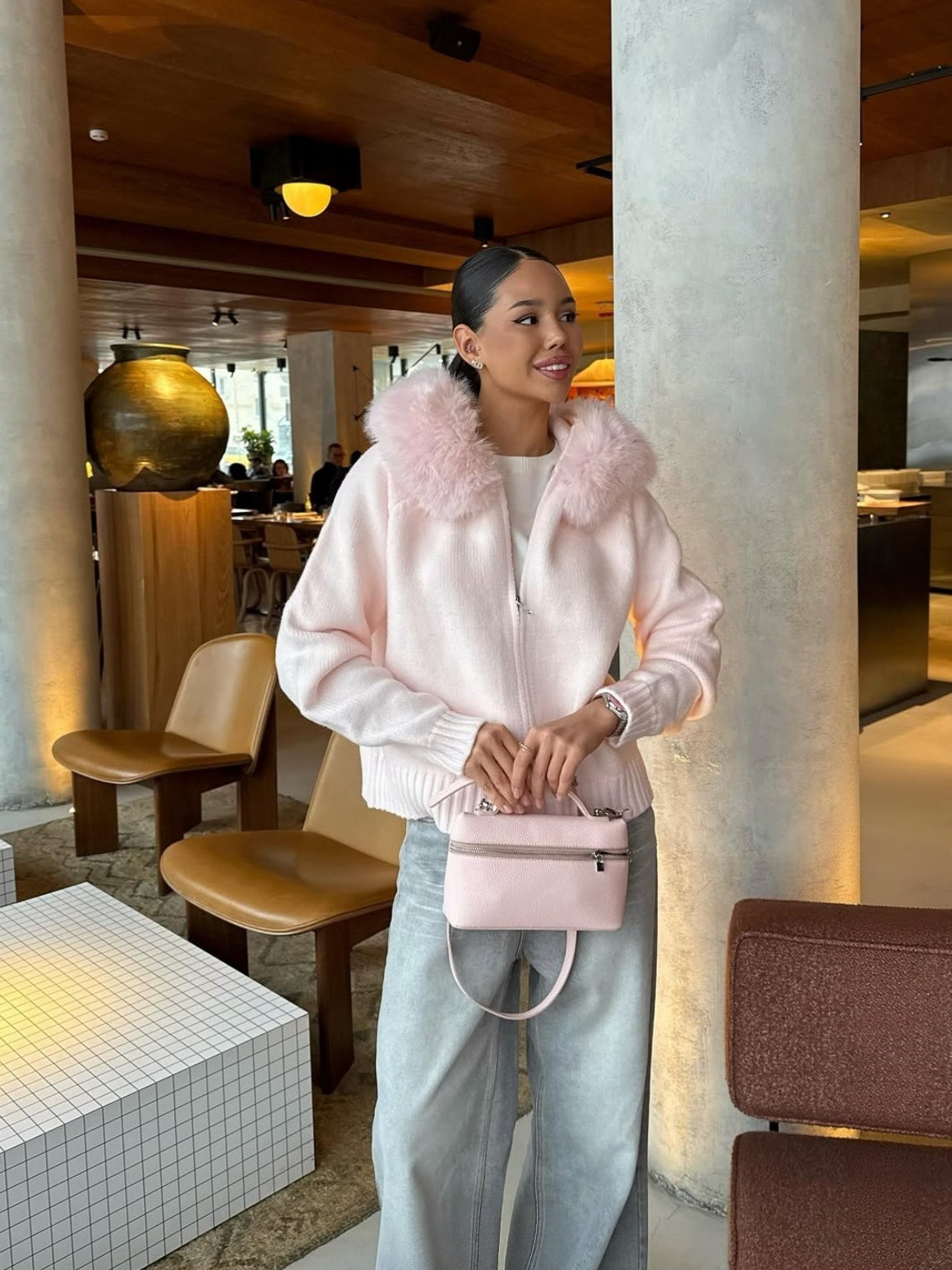 Women's thick hooded sweater coat - Image 3