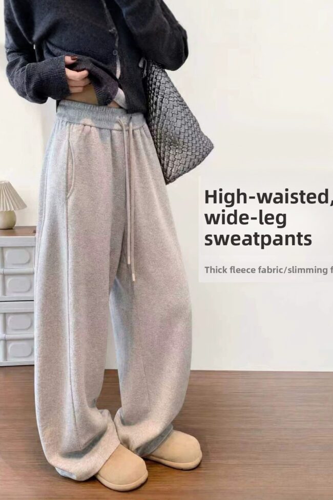 The Amandine High Waisted Wide Leg Casual Pants Detail – La Rose Couture Trousers & Skirts
