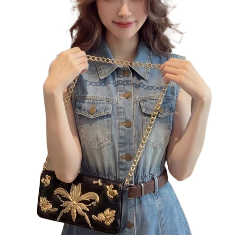 Sleeveless Denim Dress - Image 4