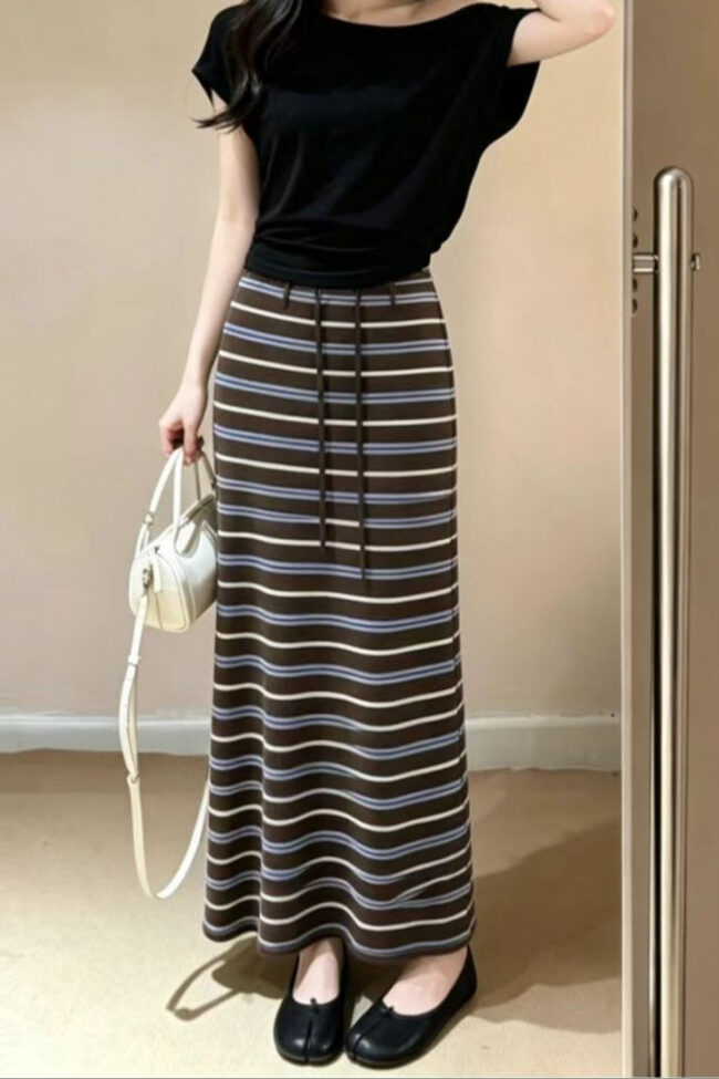 The Clarisse Drawstring High Waist Skirt Detail – La Rose Couture Trousers & Skirts