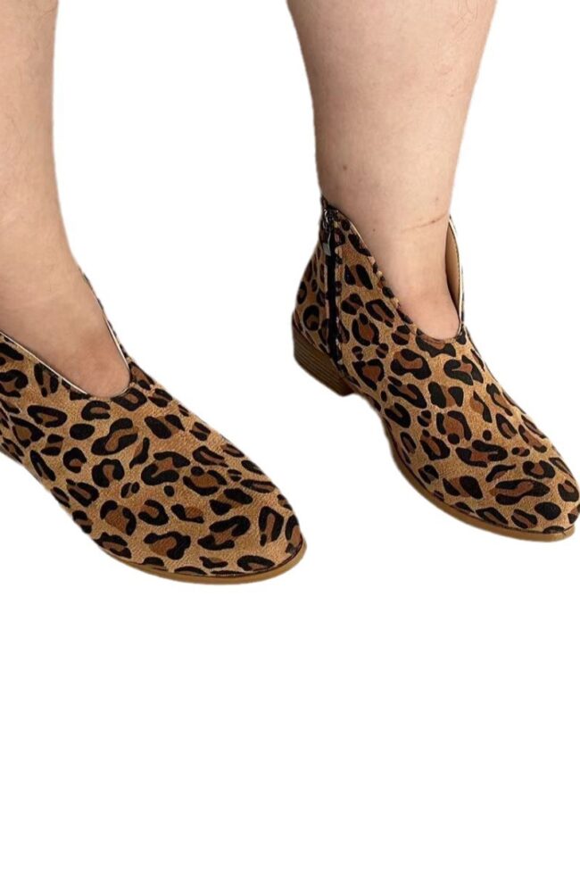 The Estelle Leopard Print Boots Detail – La Rose Couture Shoes & Footwear