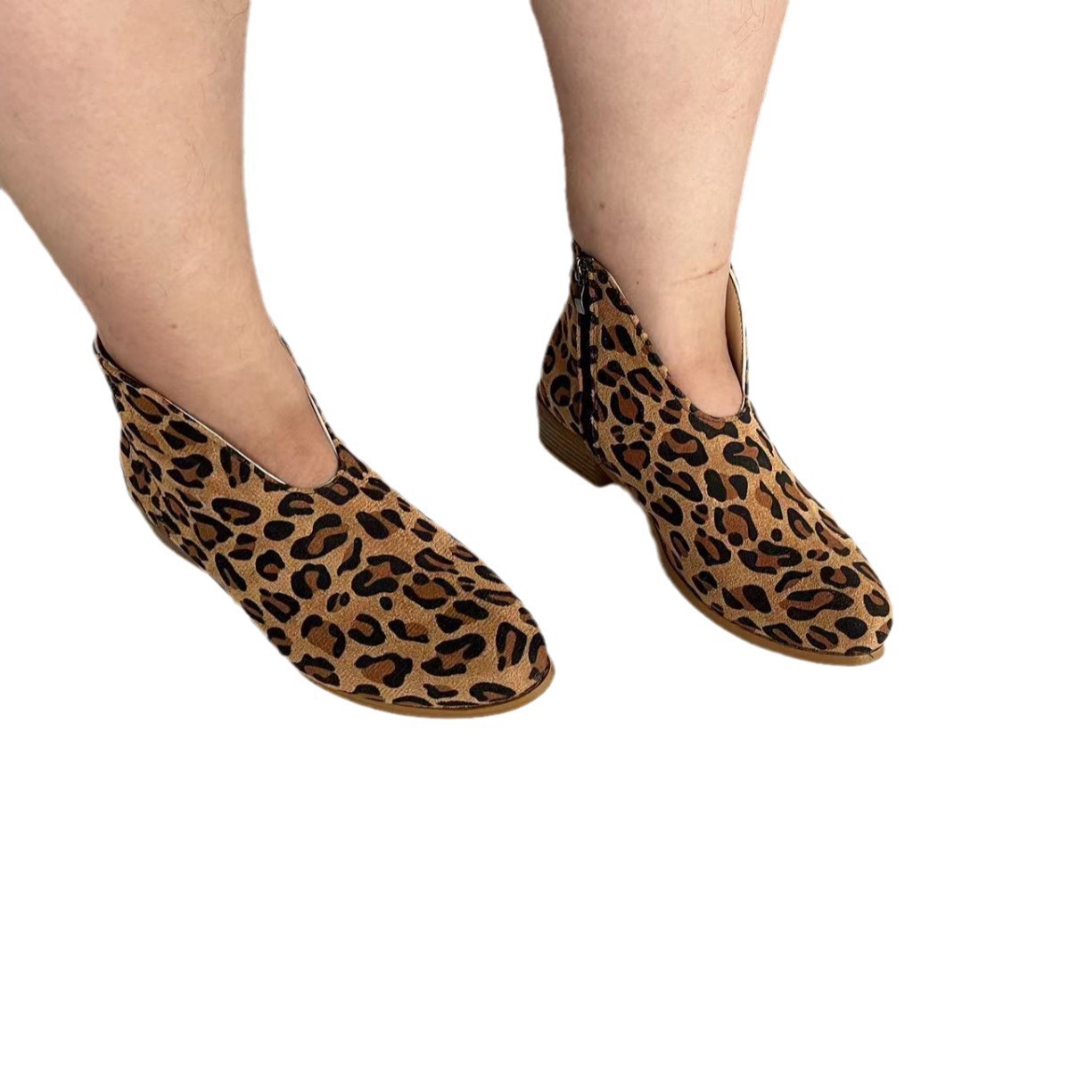 Womens Leopard Print Boots - Image 4