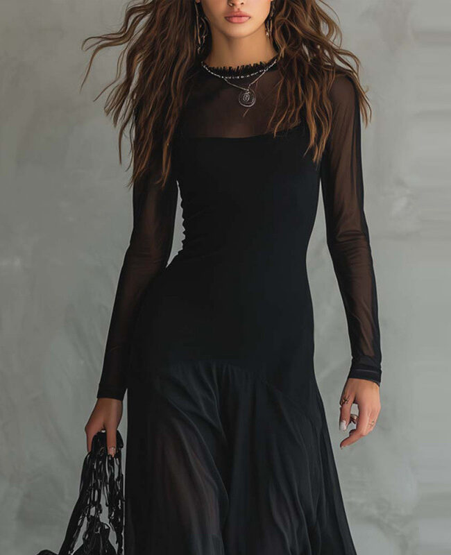 The Seraphine Elegant Long Sleeve Mermaid Dress Detail – La Rose Couture Dresses & Gowns