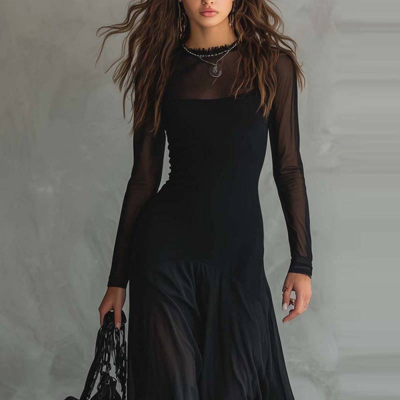 Elegant Long Sleeve Mermaid Dress - Image 2