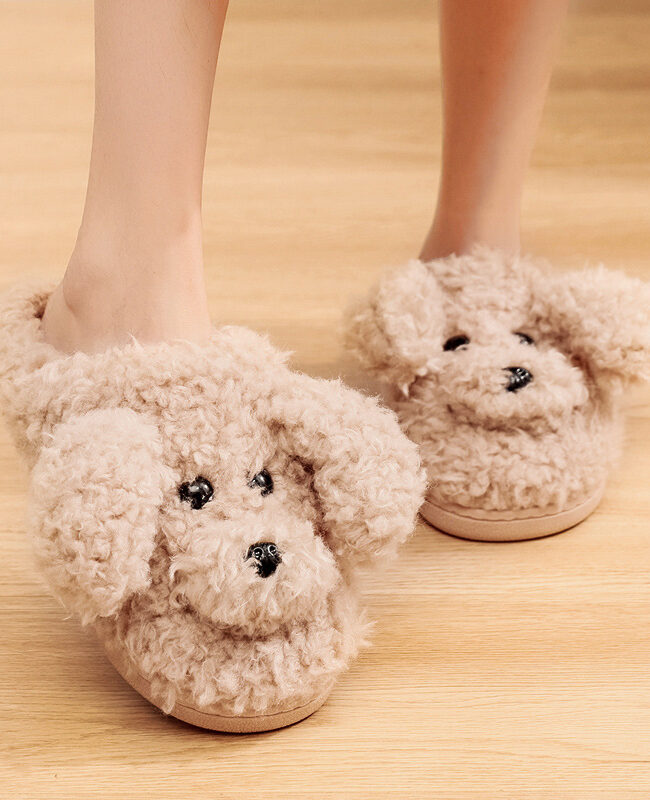 The Margot Plush Teddy Slippers – La Rose Couture Shoes & Footwear