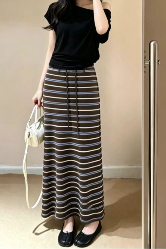 The Clarisse Drawstring High Waist Skirt – La Rose Couture Trousers & Skirts