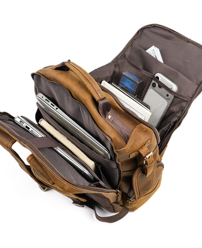 The Manon Genuine Leather 16inch Laptop Backpack Detail – La Rose Couture Handbags & Clutches