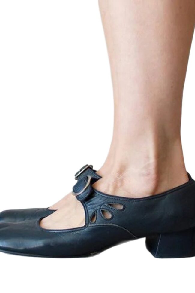 The Constance Buckle Strap Low Cut Pumps Detail – La Rose Couture Shoes & Footwear