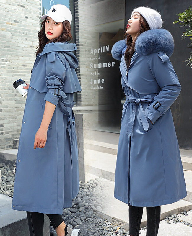 The Cyrielle Long New Winter Over the Knee Cotton Coat – La Rose Couture Coats & Jackets