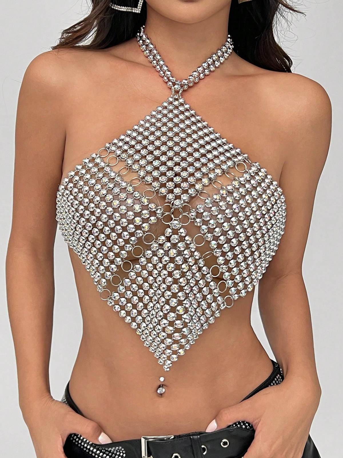 Halter Neck Metallic Vest - Image 3