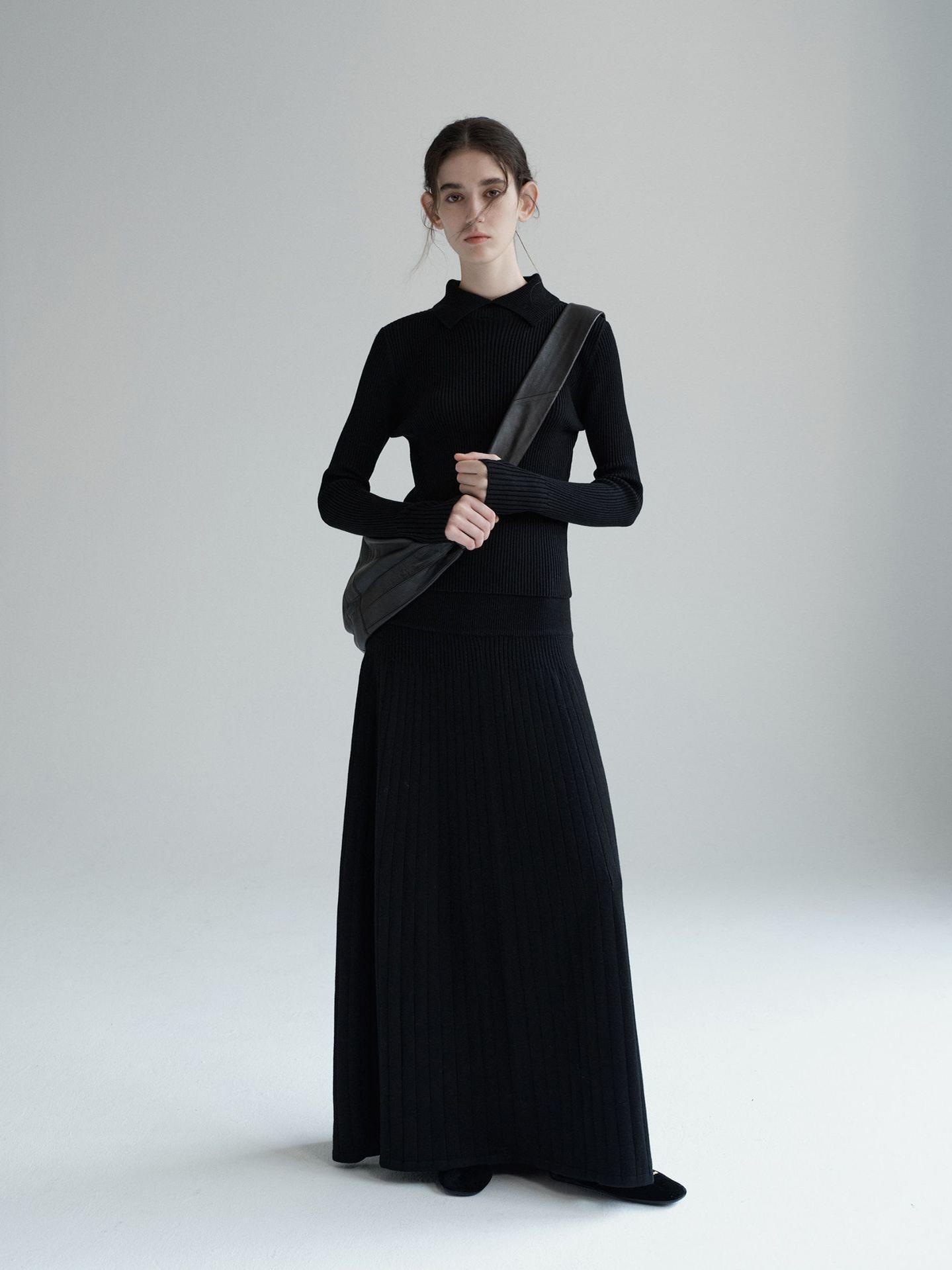 Textile Song Wool Knit Skirt - Image 3