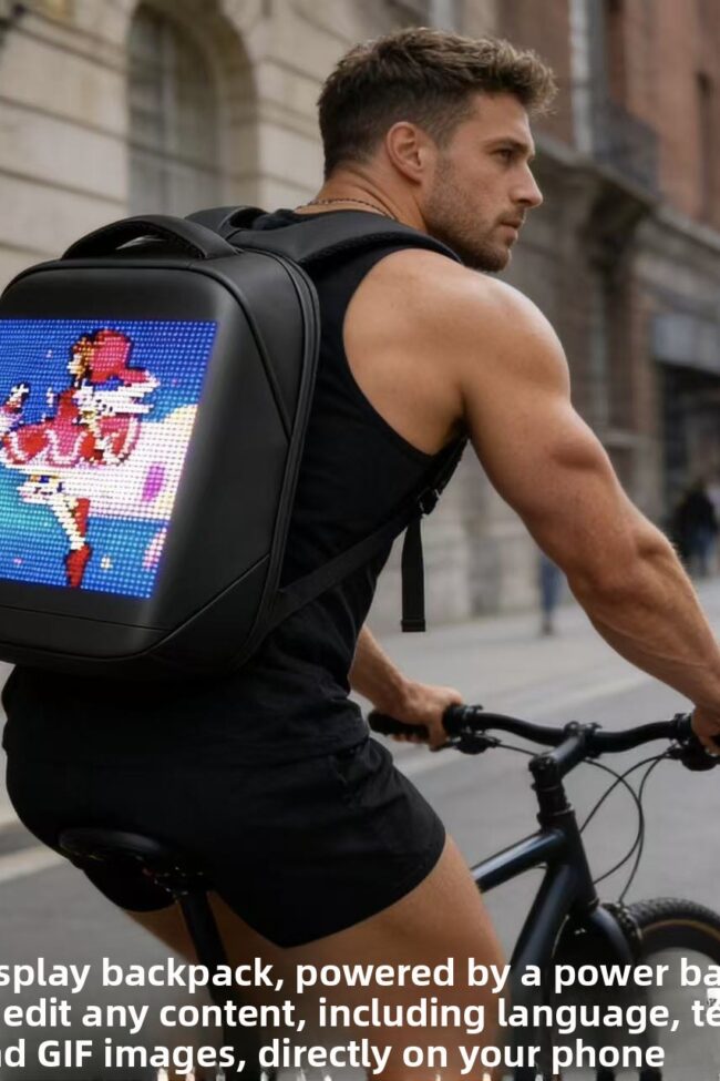 The Jeanne Programmable Led Electronic Backpack with Mobile Control – La Rose Couture Handbags & Clutches