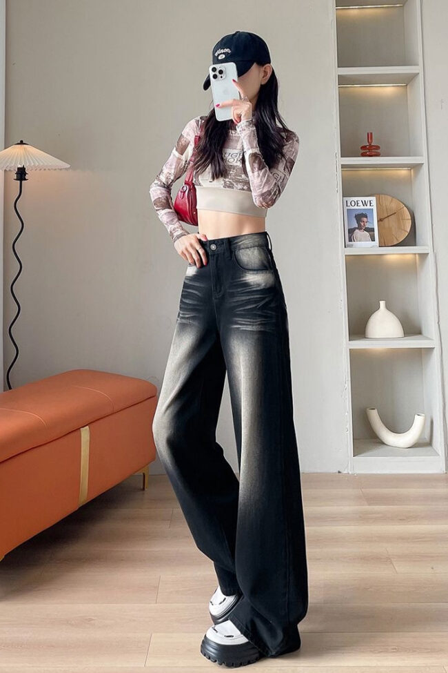 The Estelle Cotton Denim Pants Detail – La Rose Couture Trousers & Skirts