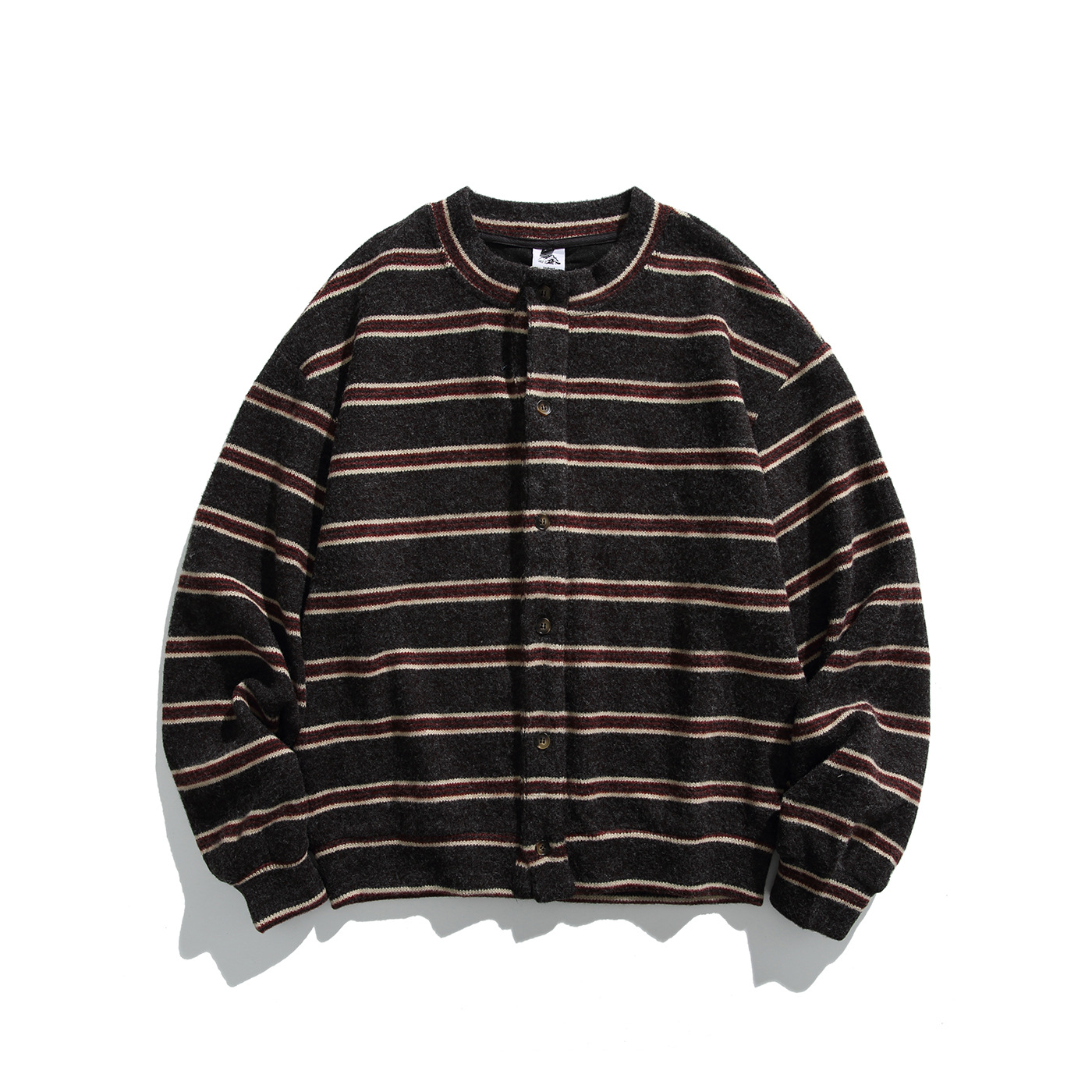 Vintage Striped Knit Cardigan - Image 2