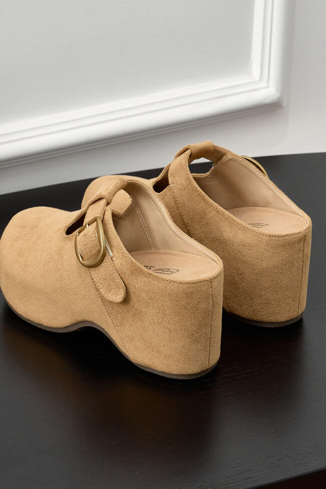 The Adrienne 9cm Platform Soled Cork Slide Shoes Detail – La Rose Couture Shoes & Footwear