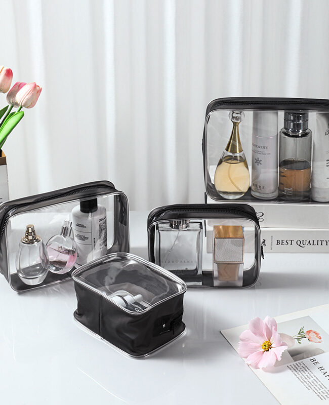 The Gisele Transparent Toiletry Bag Detail – La Rose Couture Handbags & Clutches