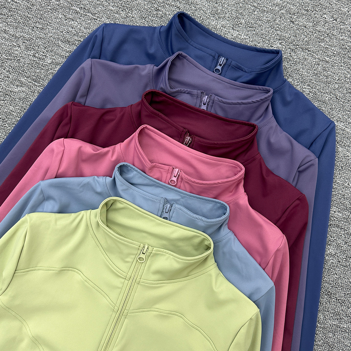 Womens Stand Collar Sports Jacket with Thumb Holes - Image 4