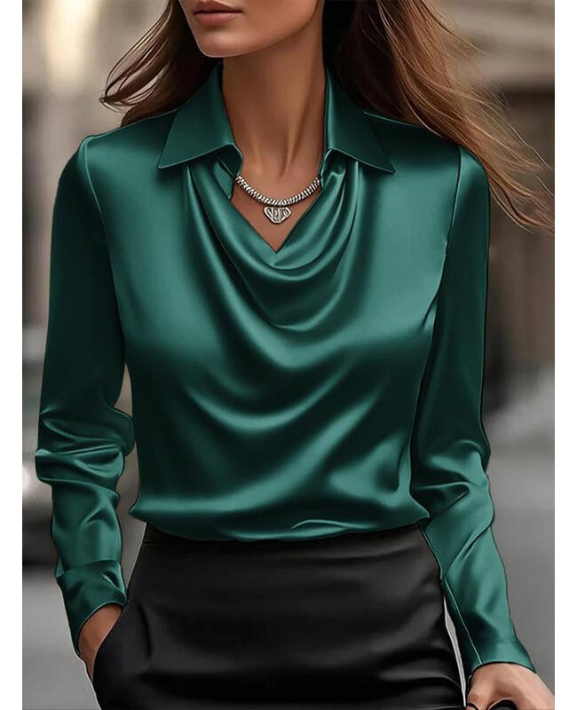 The Renee Elegant Commute Shirt Office Casual Blouse Detail – La Rose Couture Tops & Blouses