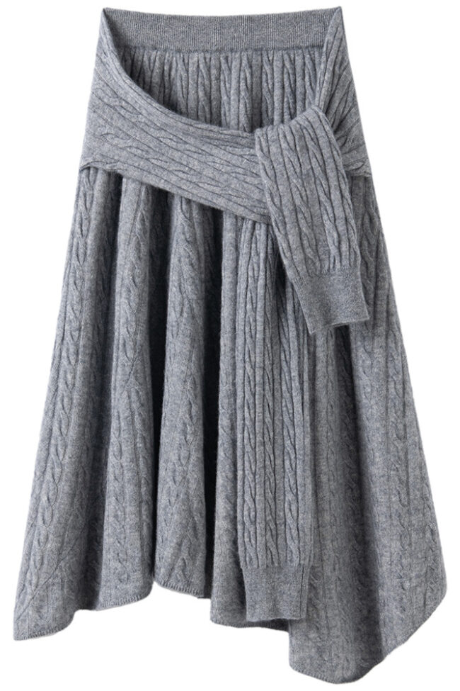 The Camille Cashmere Blend Knitted a Line Skirt – La Rose Couture Trousers & Skirts
