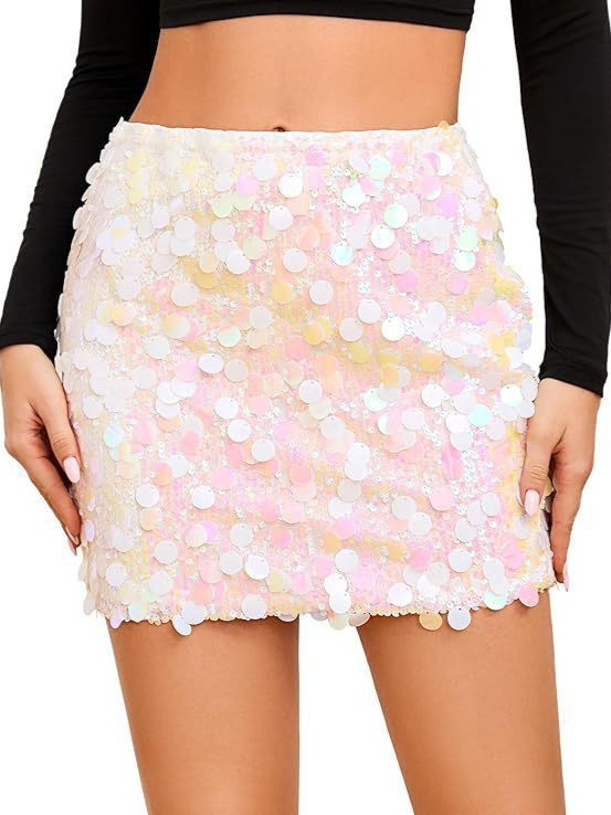 Women's sequin skirt stretch tight mini skirt - Image 4