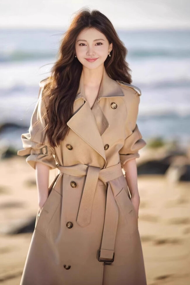 The Daphne Mid Length Windbreaker Jacket – La Rose Couture Coats & Jackets