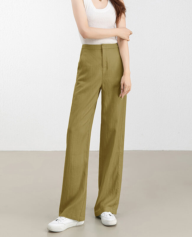 The Fabienne Tall Sized Casual Pants Detail – La Rose Couture Trousers & Skirts