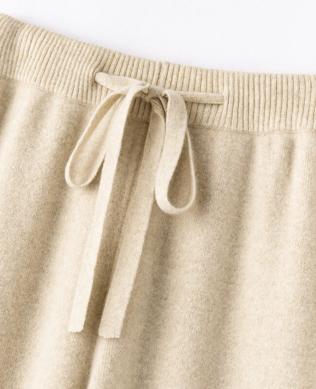 The Lucile Pure Wool Drapey Knitted Wide Leg Pants Detail – La Rose Couture Trousers & Skirts