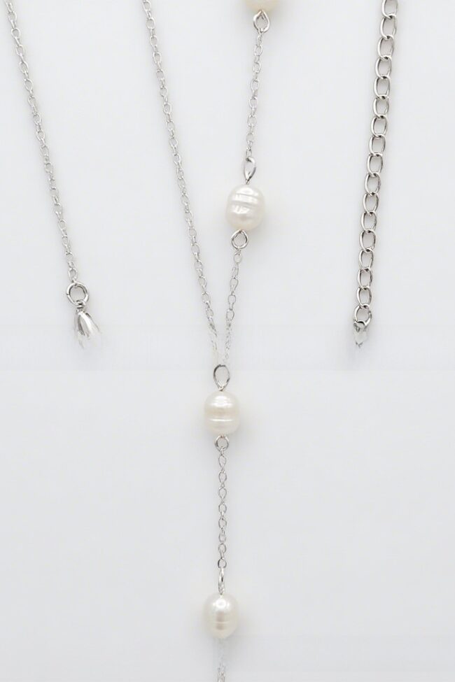 The Amelie Pearl Geometry Necklace Detail – La Rose Couture Jewellery & Accessories