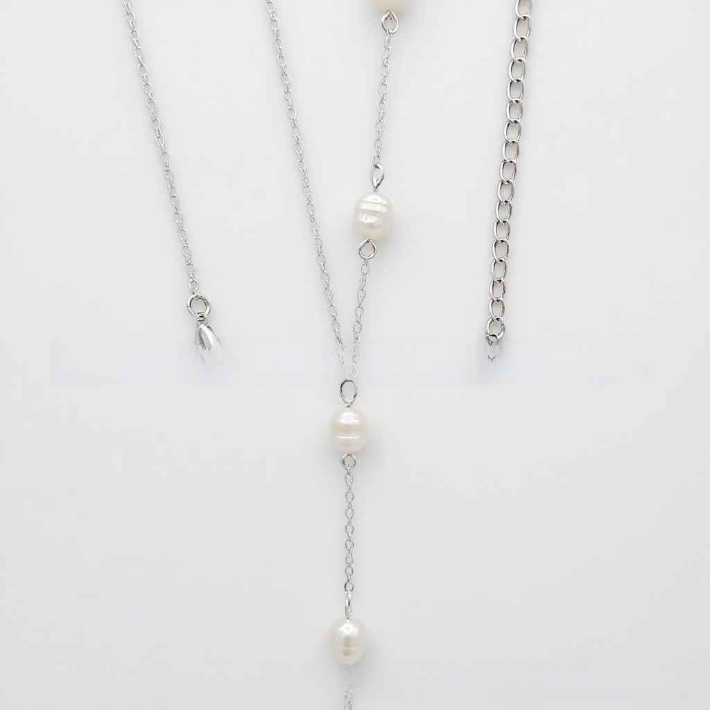 Pearl Geometry Necklace - Image 4