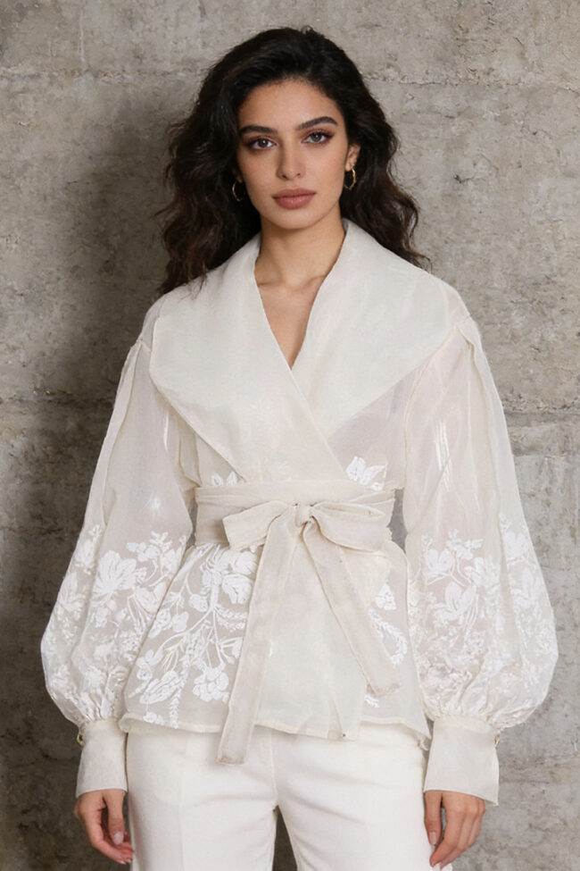 The Solene Retro Palace Style Blouse – La Rose Couture Tops & Blouses