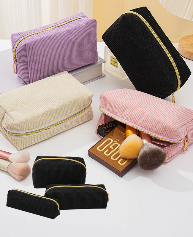 The Cassandre Corduroy Multi Purpose Storage Bag Pencil Case Cosmetic Organizer – La Rose Couture Handbags & Clutches